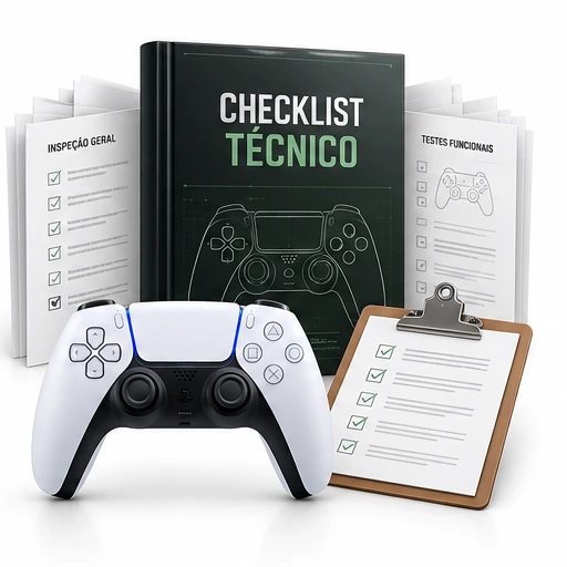 Mockup ilustrativo: Checklist de Diagnóstico e Medições