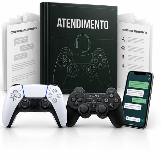 Mockup ilustrativo: Scripts de Atendimento ao Cliente