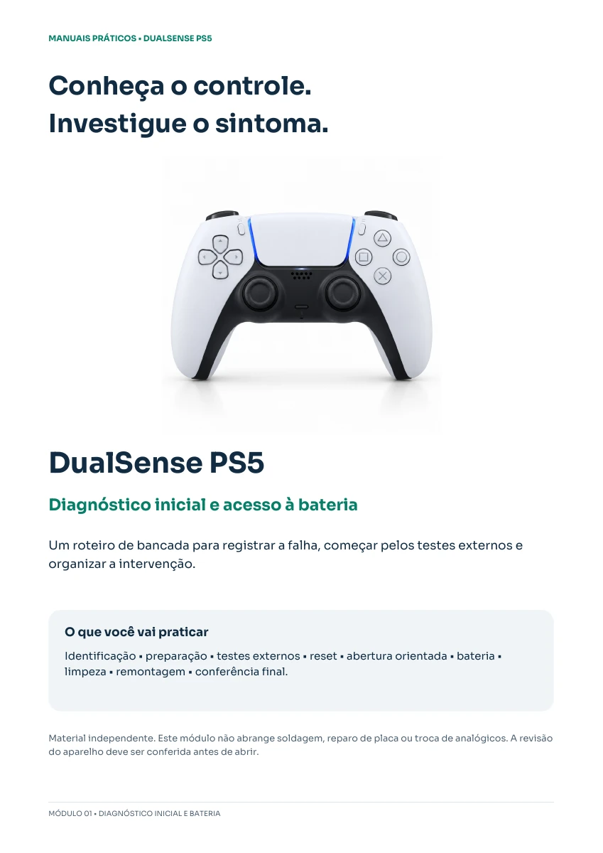 DualSense PS5: diagnóstico inicial